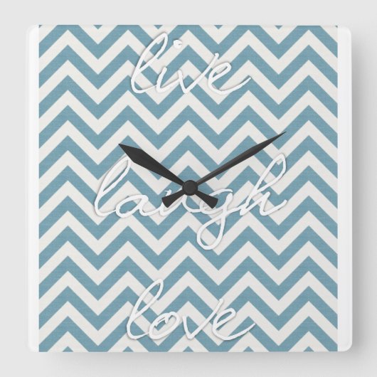 Live, Laugh & Love Vierkante Klok (Voorkant)