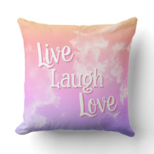 Live Laugh Love Worpillow | Roze Paarse Wolken