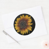 Live Laugh Love zonnebloem ontwerp Ronde Sticker (Envelop)