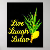 Live Laugh Lulav Etrog Happy Sukkot Jewish Sukkah  Poster (Voorkant)