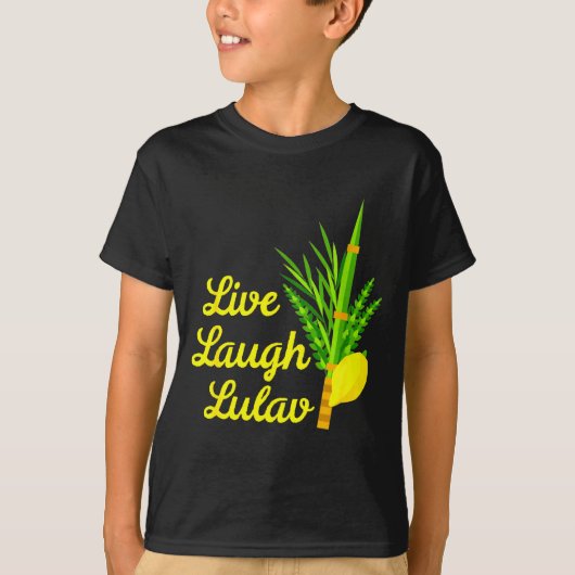 Live Laugh Lulav Etrog Happy Sukkot Jewish Sukkah T-shirt (Voorkant)