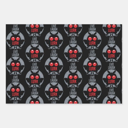 Live Laugh Lurk Mothman Cryptid Inpakpapier Vel (Voorkant 3)