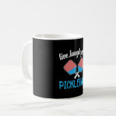 Live Laugh Play Pickleball Koffiemok (Voorkant links)