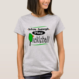 Live Laugh Play Pickleball Pickle ball Players Gif T-shirt
