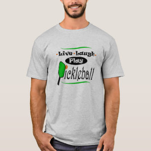 Live Laugh Play Pickleball Pickle ball Players Gif T-shirt