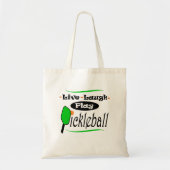 Live Laugh Play Pickleball Pickle ball Players Gif Tote Bag (Voorkant)