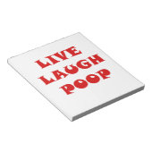 Live Laugh Poop Notitieblok (Schuin)