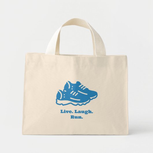 Live Laugh Run Canvas tas (Voorkant)