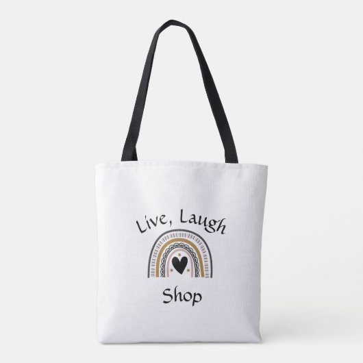 Live, Laugh Shop Tas (Achterkant)