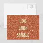 Live Laugh Sparkle Briefkaart (Voorkant / Achterkant)