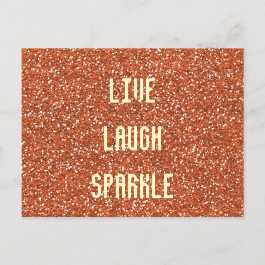 Live Laugh Sparkle Briefkaart (Voorkant)
