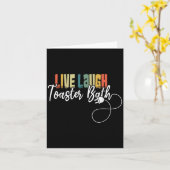 Live Laugh Toaster Bath Meme Funny Retro  Kaart (Gele Bloem)