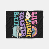 Live Laugh Toaster The Funny Skeleton Meme Dark Hu Fleece Deken (Voorkant (Horizontaal))