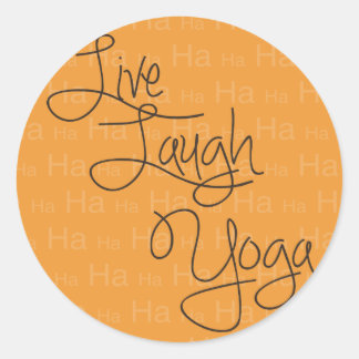Live Laugh Yoga Ronde Sticker