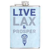 Live LAX en Prosper Lacrosse Flask Heupfles (Voorkant)