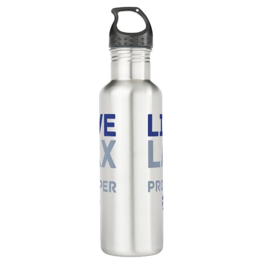 Live LAX en Prosper Lacrosse Waterfles (Achterkant)