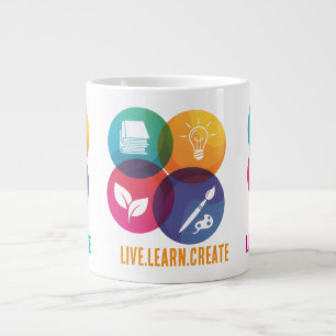 Live.Learn.Creëer Jumbo Coffee Mok
