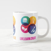 Live.Learn.Creëer Jumbo Coffee Mok (Rechts)