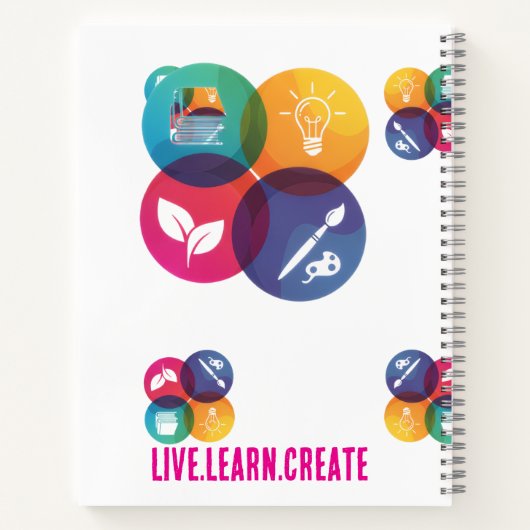 Live.Learn.Creëer Notitieboek (Achterkant)