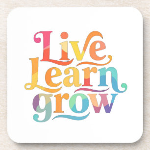 Live Learn Grow Bier Onderzetter