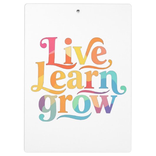 Live Learn Grow Klembord (Achterkant)