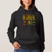 Live Learn Make Black History Month Curly Natural  Hoodie (Voorkant)