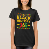 Live Learn Make Black History Month Curly Natural  T-shirt (Voorkant)