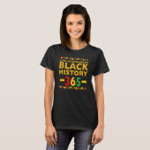 Live Learn Make Black History Month Curly Natural  T-shirt (Voorkant volledig)