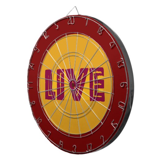 Live & Let Live in Orbit Dart Board Dartbord (Voorkant Rechts)