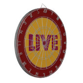 Live & Let Live in Orbit Dart Board Dartbord (Voorkant Links)
