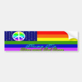 Live & Let Love Rainbow Peace Sticker (Voorkant)