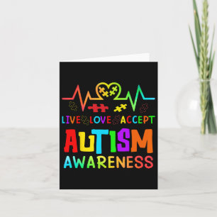 Live Liefde Accepteer Autisme Bewustzijn Regenboog Kaart