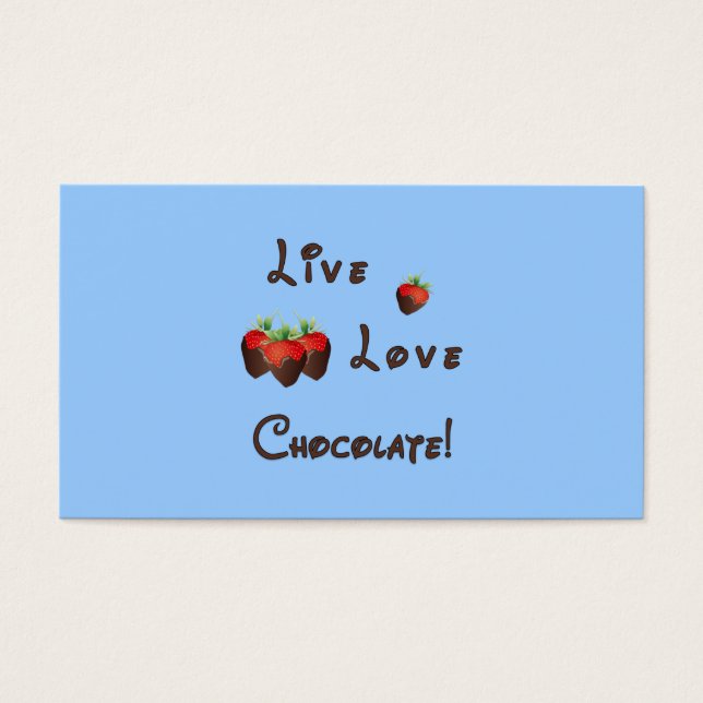 Live Liefde Chocolade Visitekaartjes (Voorkant)