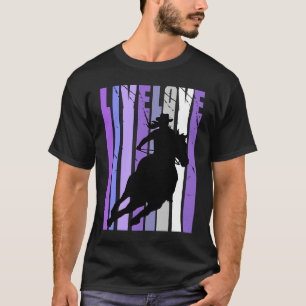 Live Liefde Cowgirl Rodeo Barrel Racing Paardrijde T-shirt