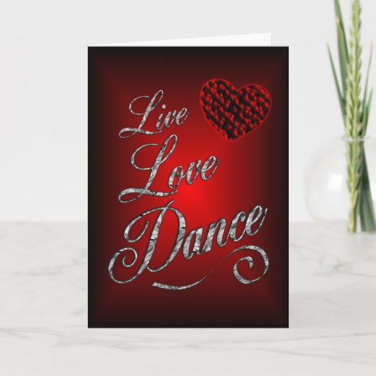 Live, liefde, dans Wenskaart Kaart (Voorkant)