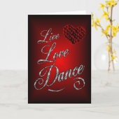 Live, liefde, dans Wenskaart Kaart (Gele Bloem)