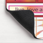 Live, liefde en gelukkig zijn muismat (Hoek)