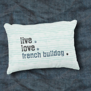 Live Liefde Franse Bulldog Frenchie Accent Kussen