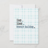 Live Liefde Franse Bulldog Frenchie Notitiekaartje (Voorkant)