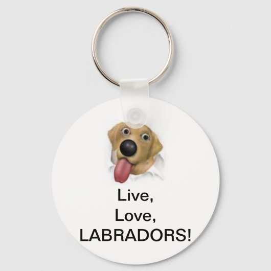 Live, Liefde, Labradors! Sleutelhanger (Voorkant)