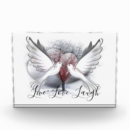 Live Liefde Lach Doves Fotoblokken (Voorkant)