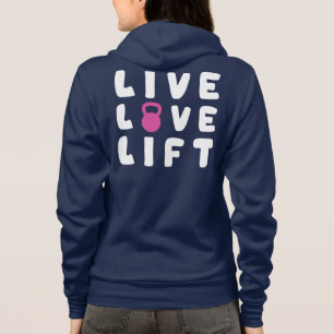 Live, Liefde, Lift Fitness Gym Hoodie