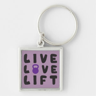 Live, Liefde, Lift Fitness Gym Sleutelhanger
