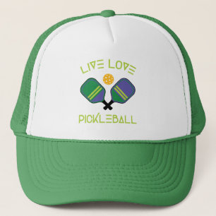 😍 Live, liefde, pickleball green Trucker Pet