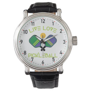 😍 Live, liefde, pickleball Horloge