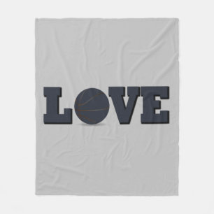 Live liefde spelen basketbalspel fleece deken