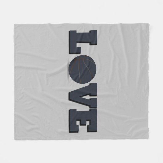 Live liefde spelen basketbalspel fleece deken (Voorkant (Horizontaal))