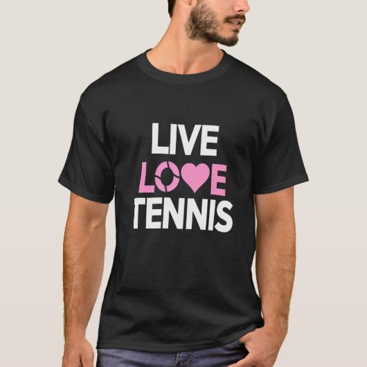 Live Liefde Tennissport T-shirt (Voorkant)