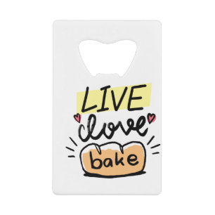 LIVE-liefdesbake-typografie Creditkaart Flessenopener