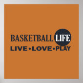 live-liefdesspel basketbal poster (Voorkant)